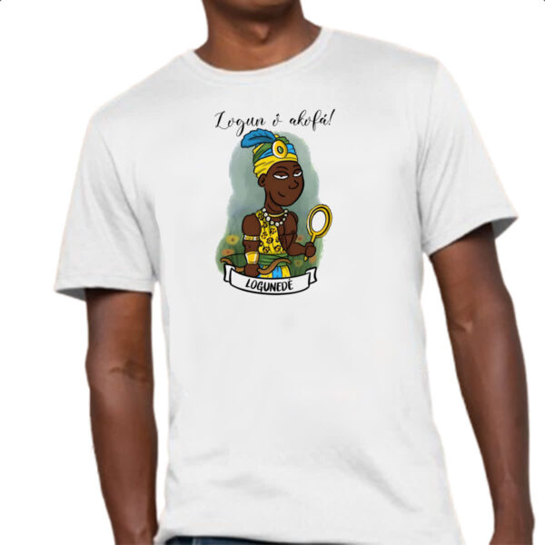 Camiseta Unissex Orixas Cartoon Logunede Logun o akofa - Imagem 4