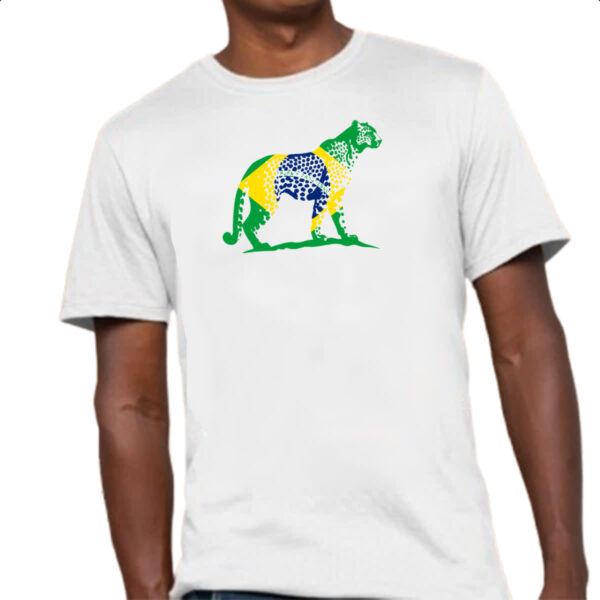 Camiseta Unissex Onca Pintada Fauna Brasil - Imagem 4