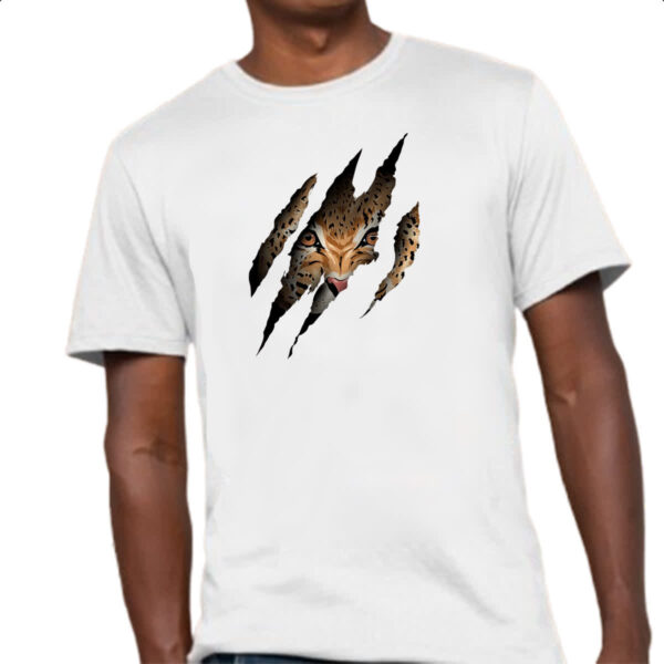 Camiseta Unissex Onca pintada atras do rasgo - Imagem 4