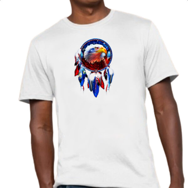 Camiseta Unissex Apanhador de sonhos aguia americana - Imagem 4