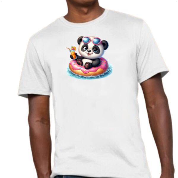 Camiseta Unissex Panda na boia - Imagem 4