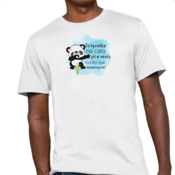 Camiseta Unissex Panda vergonha na cara - Imagem 4