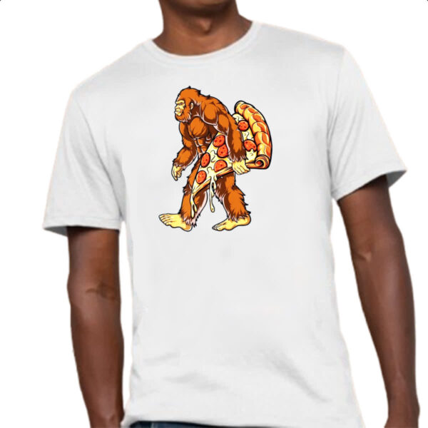 Camiseta Unissex Pe grande com fatia de pizza - Imagem 4