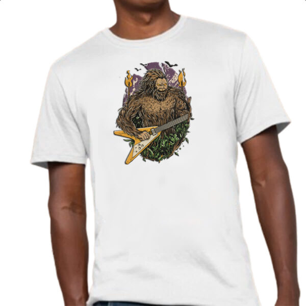 Camiseta Unissex Pe grande na guitarra - Imagem 4