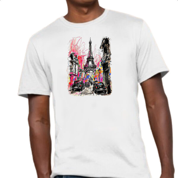 Camiseta Unissex Paris street art - Imagem 4