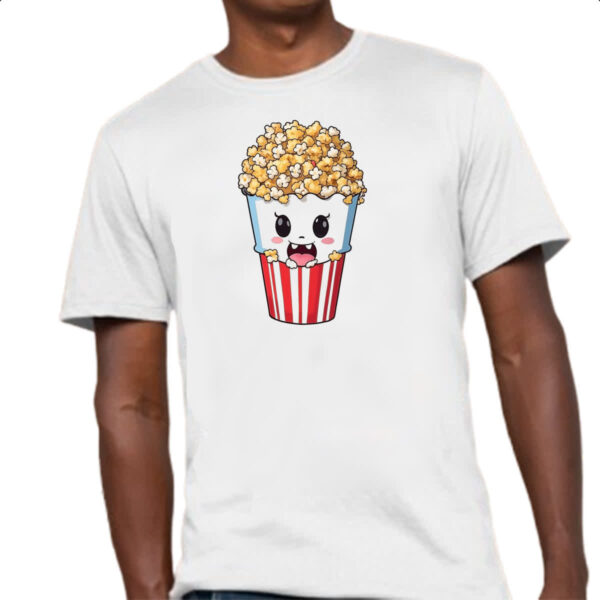 Camiseta Unissex Pipoca cinema feliz - Imagem 4