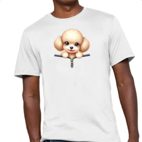 Camiseta Unissex Poodle no Ziper - Imagem 4