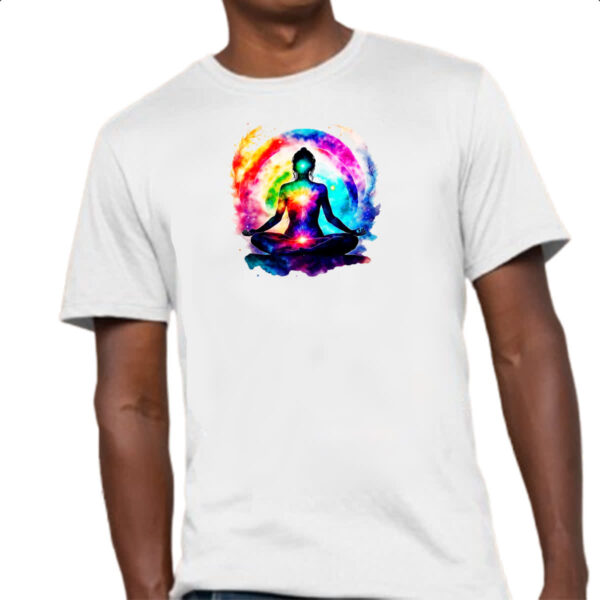 Camiseta Unissex Posicao Lotus Chakra - Imagem 4