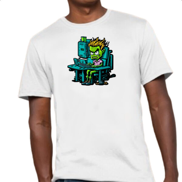 Camiseta Unissex Programador Escravo Zumbi - Imagem 4