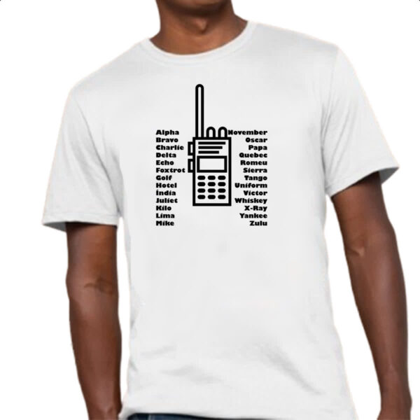 Camiseta Unissex Radio codigos foneticos - Imagem 4