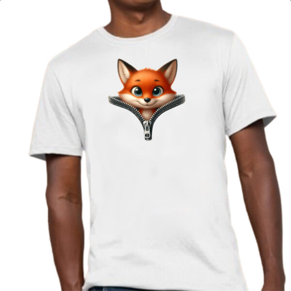 Camiseta Unissex Raposa no ziper - Imagem 4