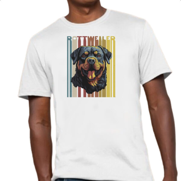 Camiseta Unissex Rottweller retro vintage - Imagem 4