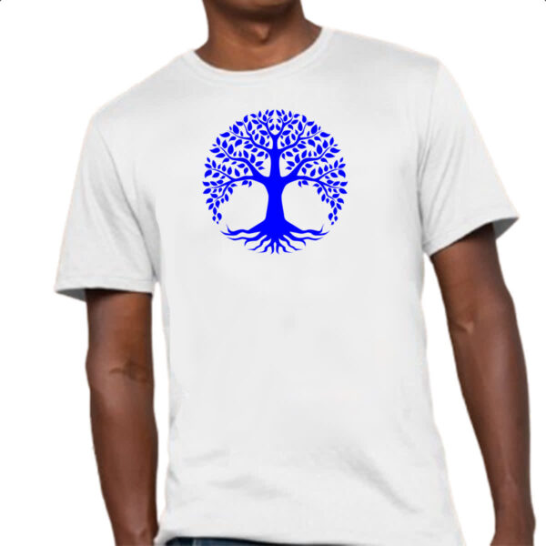 Camiseta Unissex Arvore da vida azul - Imagem 4