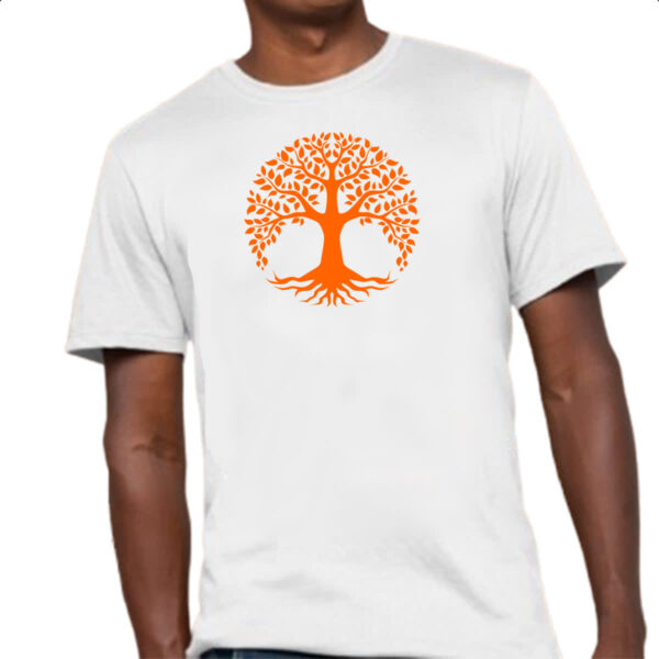 Camiseta Unissex Arvore da vida laranja - Imagem 4