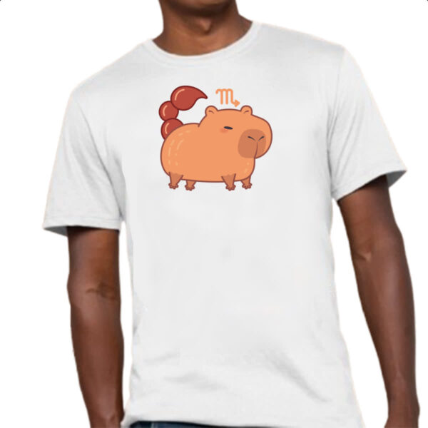 Camiseta Unissex Signo Capivara Escorpiao - Imagem 4