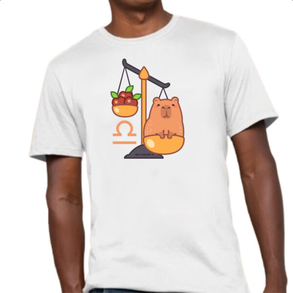 Camiseta Unissex Signo Capivara Libra - Imagem 4