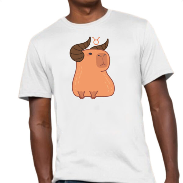 Camiseta Unissex Signo Capivara Touro - Imagem 4