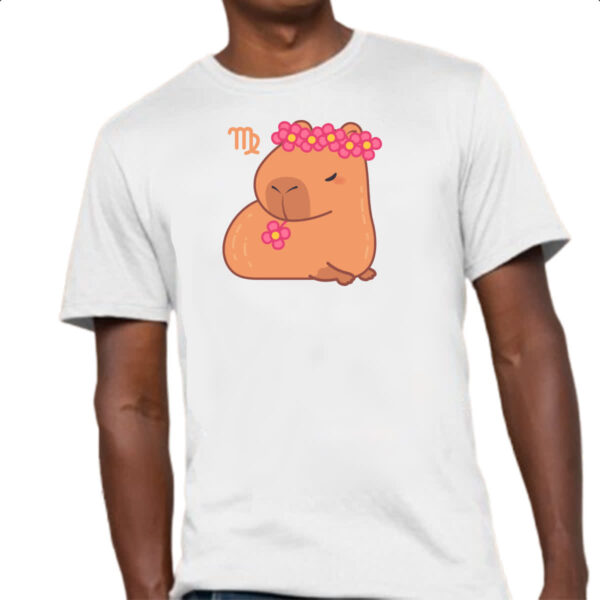 Camiseta Unissex Signo Capivara Virgem - Imagem 4