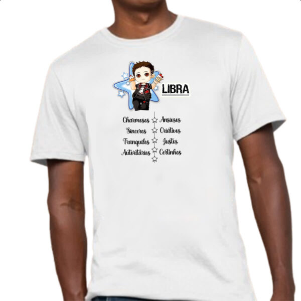 Camiseta Unissex Signo Cute Libra - Imagem 4