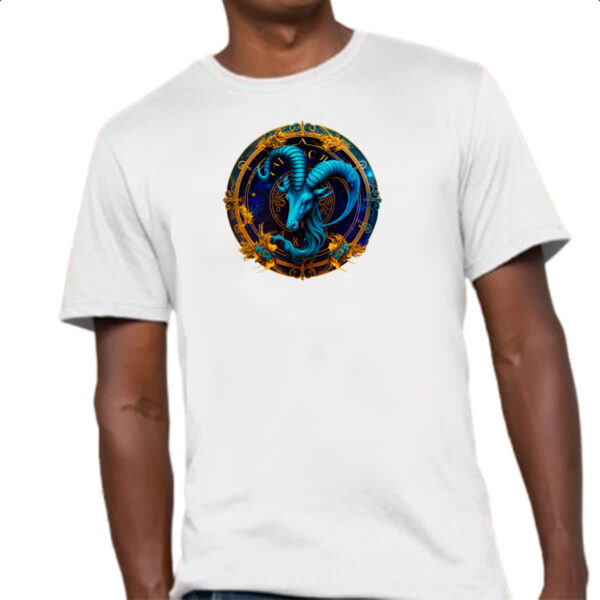Camiseta Unissex Signo de capricornio logo de luxo - Imagem 4