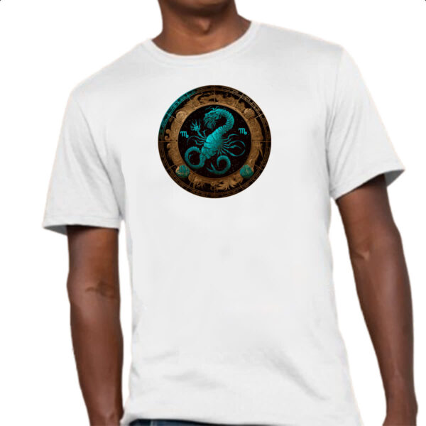 Camiseta Unissex Signo de escorpiao logo de luxo - Imagem 4