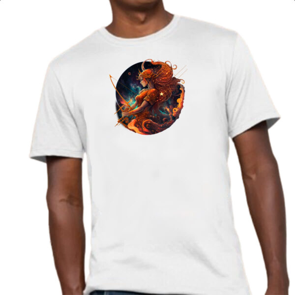 Camiseta Unissex Signo de sagitario logo de luxo - Imagem 4