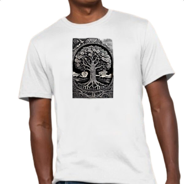 Camiseta Unissex Arvore da vida simbologia viking - Imagem 4