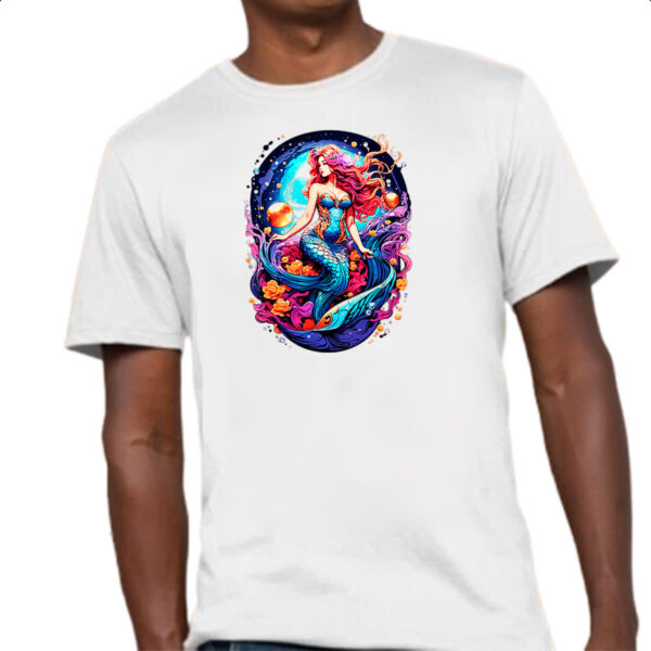 Camiseta Unissex Sereia na galaxia - Imagem 4