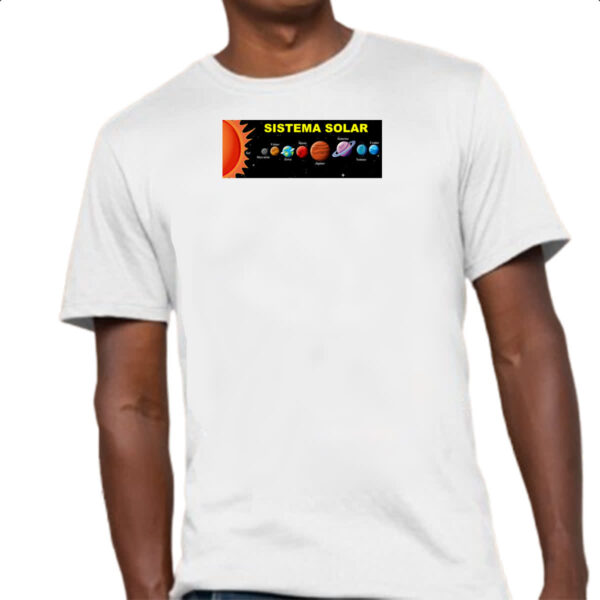 Camiseta Unissex Sistema solar noite - Imagem 4
