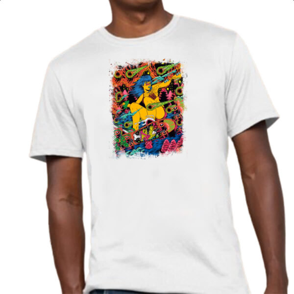 Camiseta Unissex Skatista psicodelico - Imagem 4