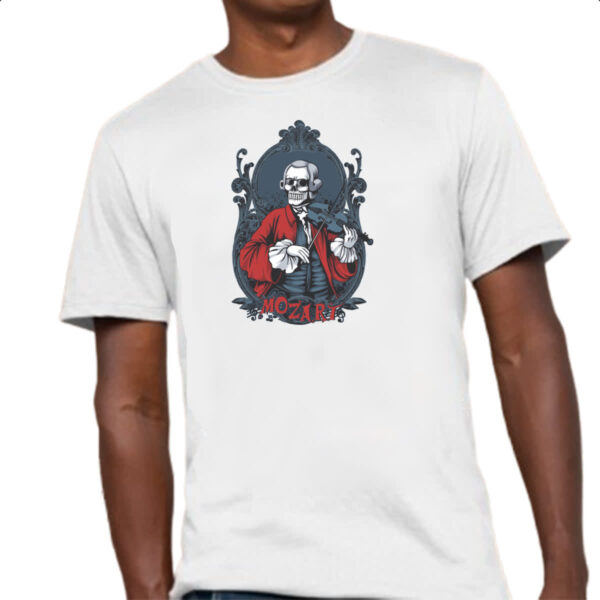 Camiseta Unissex Skull Mozart - Imagem 4