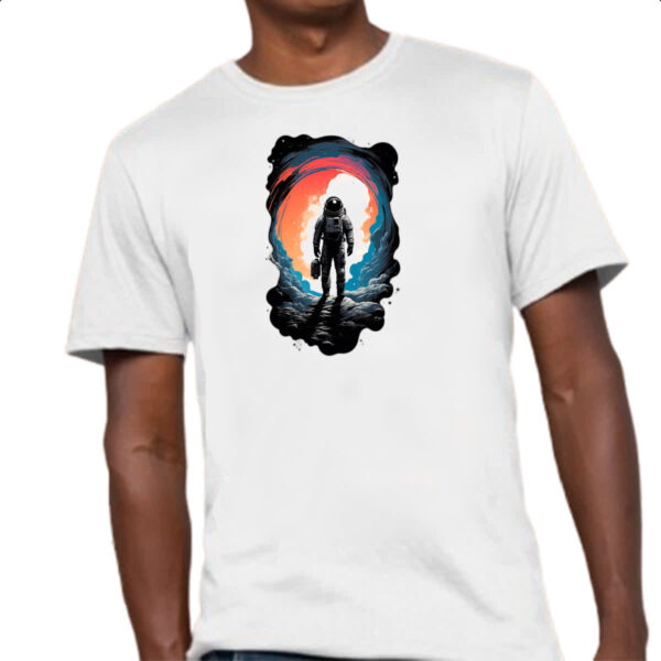 Camiseta Unissex Astronauta de marmore - Imagem 4