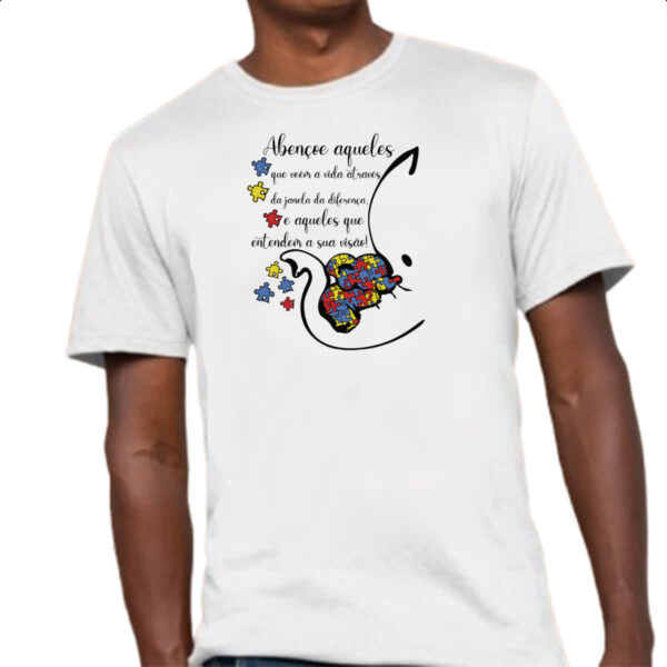 Camiseta Unissex Autismo Abencoe janela da diferenca - Imagem 4