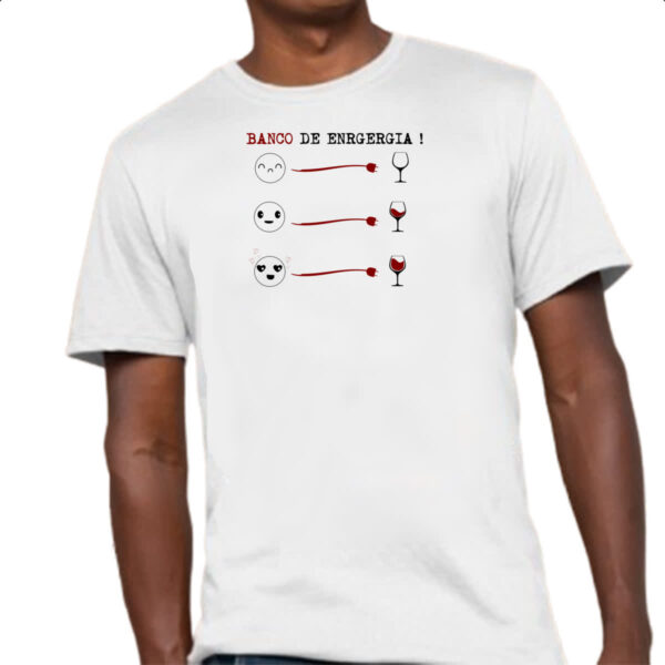 Camiseta Unissex Banco de energia vinho - Imagem 4