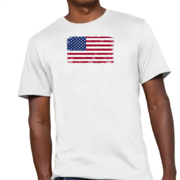 Camiseta Unissex Bandeira USA Grunge Vintage - Imagem 4