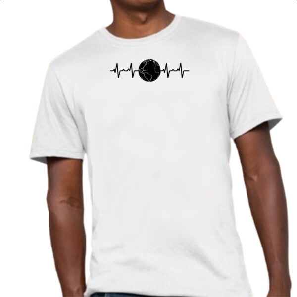 Camiseta Unissex Batimento cardiaco planeta terra - Imagem 4