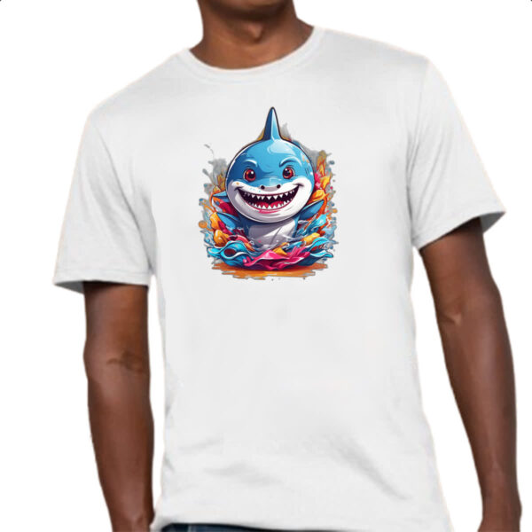 Camiseta Unissex Bebe Tubarao Splash - Imagem 4
