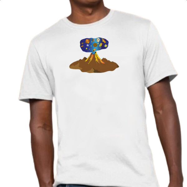 Camiseta Unissex Big Bang vulcao erupcao - Imagem 4