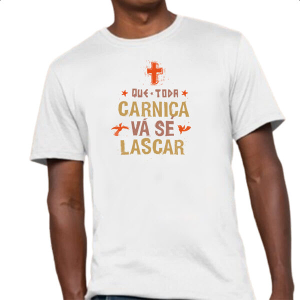 Camiseta Unissex Que toda carnica se lasque - Imagem 4