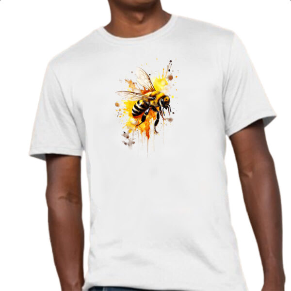Camiseta Unissex Abelha real splash art - Imagem 4