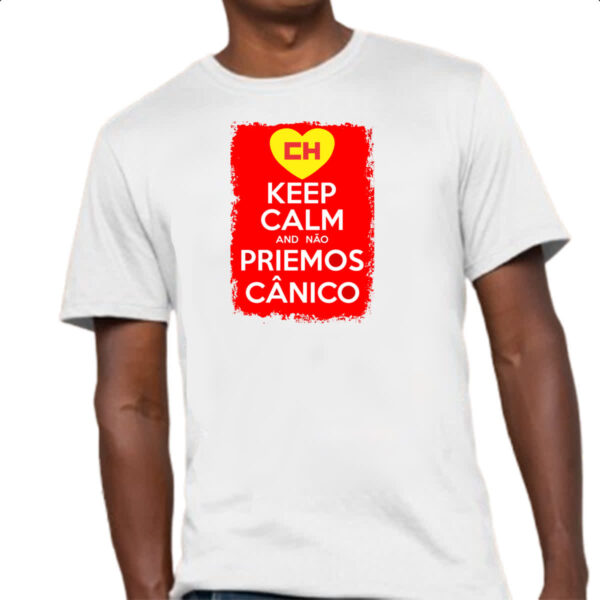 Camiseta Unissex Keep Calm and nao priemos canico - Imagem 4