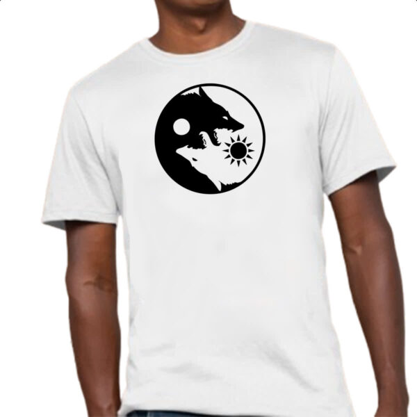 Camiseta Unissex Yin e Yang Lobos - Imagem 4