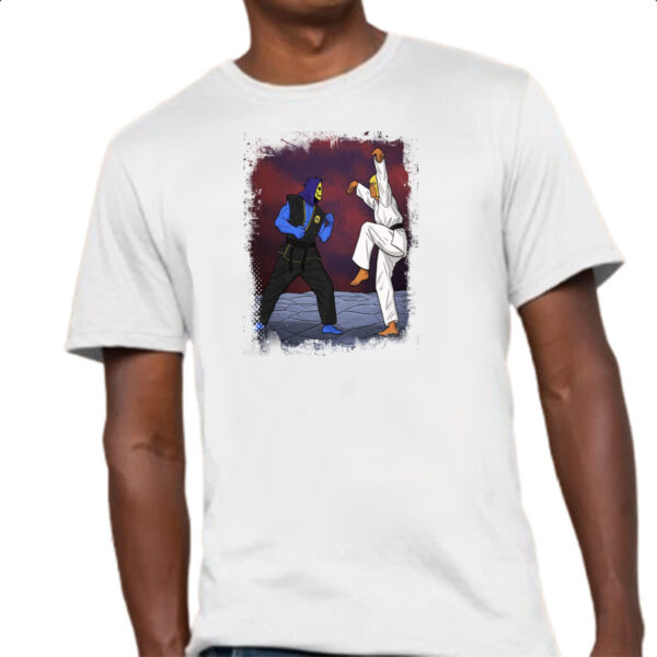 Camiseta Unissex He-Man Karate Kid parodia - Imagem 4