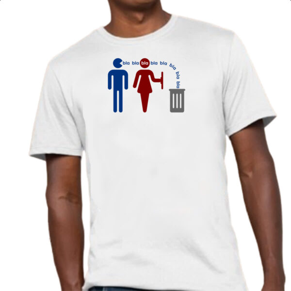 Camiseta Unissex Homem fala demais - Imagem 4