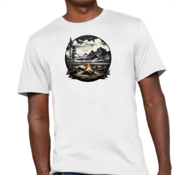 Camiseta Unissex Acampamento fogueira - Imagem 4