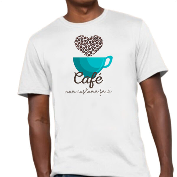 Camiseta Unissex Cafe num custuma faia - Imagem 4