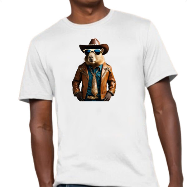 Camiseta Unissex Capivara Cowboy - Imagem 4