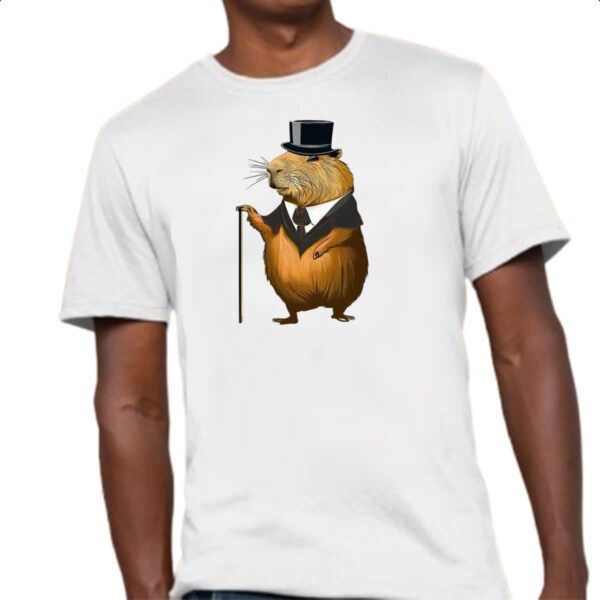Camiseta Unissex Capivara aristocrata - Imagem 4