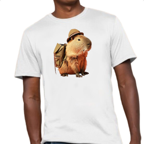 Camiseta Unissex Capivara aventureira - Imagem 4