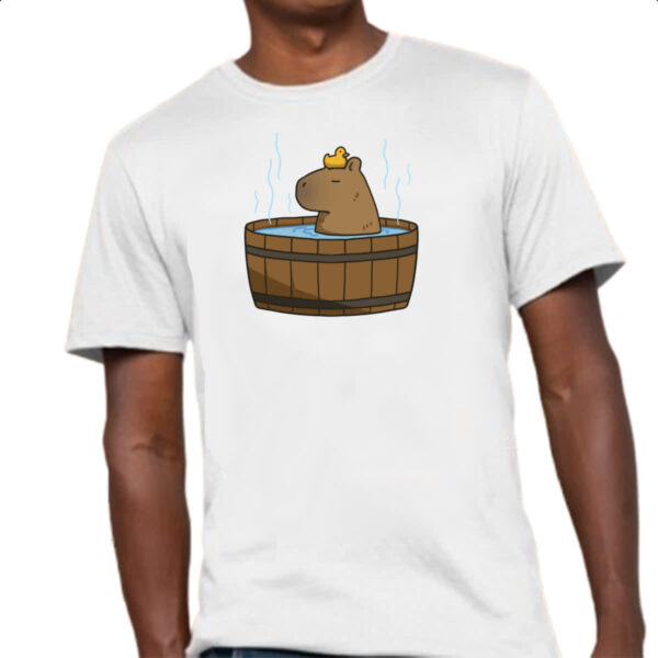 Camiseta Unissex Capivara banho ofuro - Imagem 4